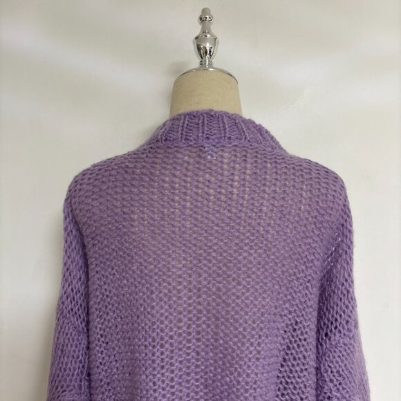 LOEWE Anagram Knit Mohair Blend Sweater (Purple) - Picture 14 of 16